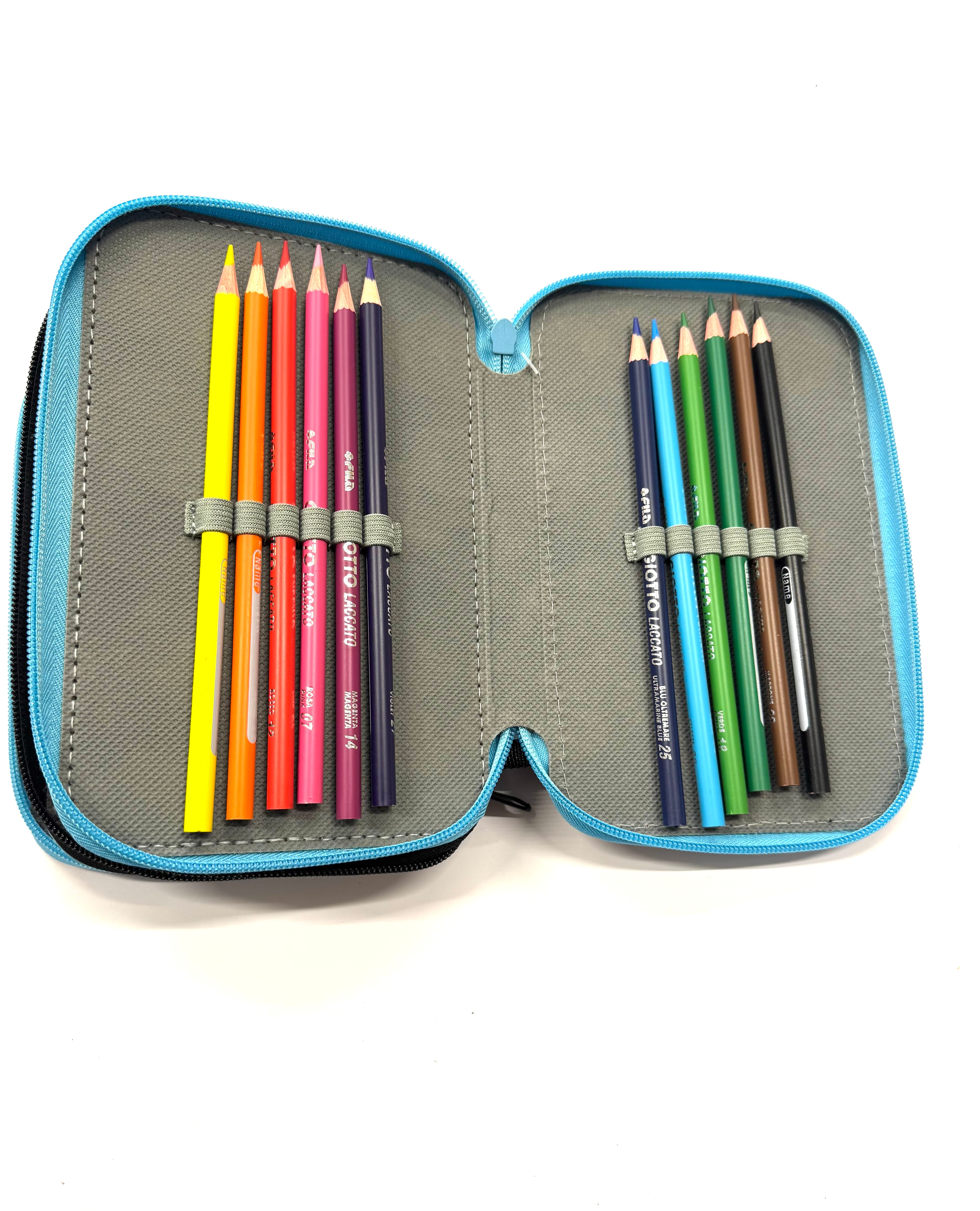 ASTUCCIO 3 ZIP PIENO FANTASY TESCHI COLORATI