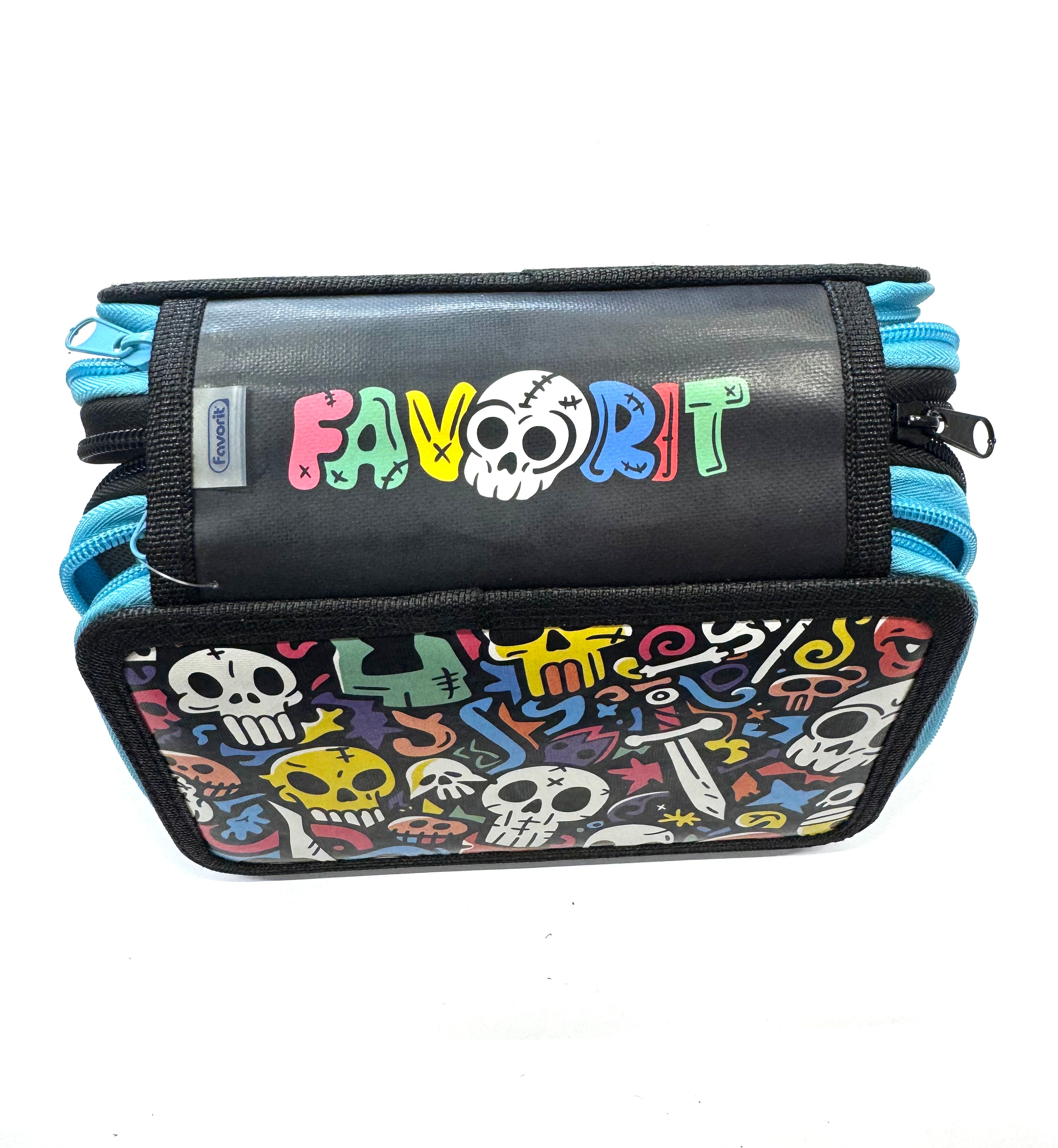 ASTUCCIO 3 ZIP PIENO FANTASY TESCHI COLORATI