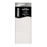 CARTA VELINA 20 GR. BUSTA 5 FG. CM.50X76 BIANCO