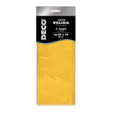 CARTA VELINA 20 GR. BUSTA 5 FG. CM.50X76 GIALLO