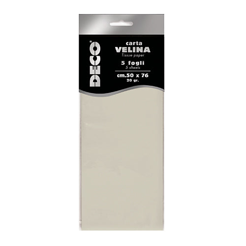 CARTA VELINA 20 GR. BUSTA 5 FG. CM.50X76 AVORIO Immagine principale del prodotto