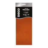 CARTA VELINA 20 GR. BUSTA 5 FG. CM.50X76  ARANCIO