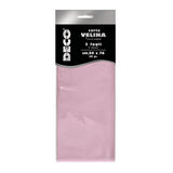CARTA VELINA 20 GR. BUSTA 5 FG. CM.50X76 ROSA