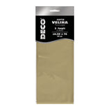 CARTA VELINA 20 GR. BUSTA 5 FG. CM.50X76 ORO CHIAR