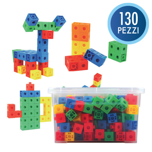 Cubetti Multi-Incastro Cm.2 - Bauletto Pezzi 130