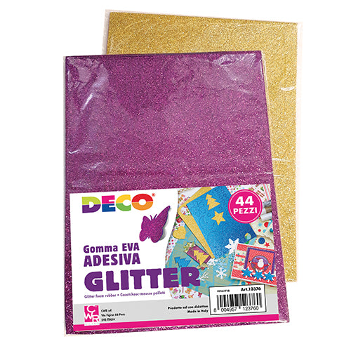 GOMMA CREPP GLITTER  ADESIVA 44 PZ. Immagine principale del prodotto