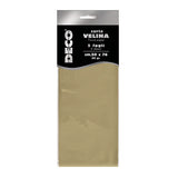 CARTA VELINA METAL 20 GR. BUSTA 5 FG. CM.50X76 - ORO