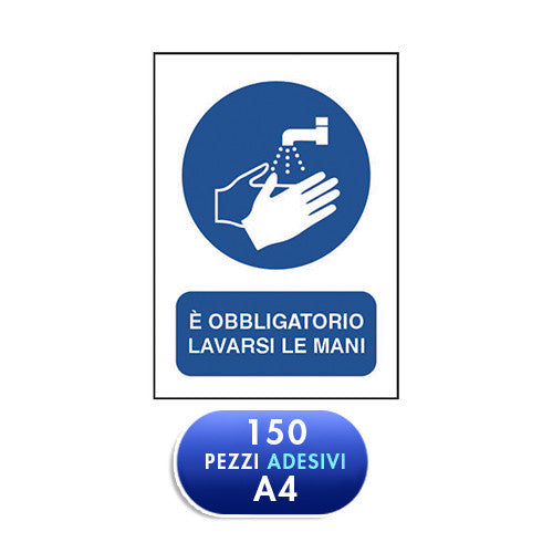 STICKER LAVARE LE MANI - A4
