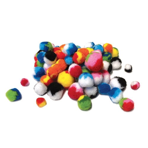 POMPONS STRISCE - SET PZ. 100 - DIAM. MM. 10-