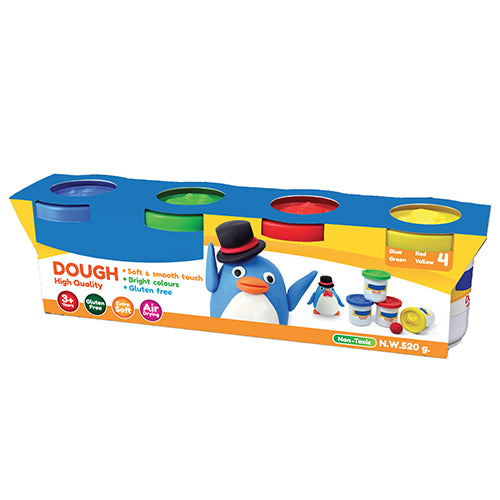 PASTA PER MODELLARE SET 4 BARATTOLI COLORI ASSORTI