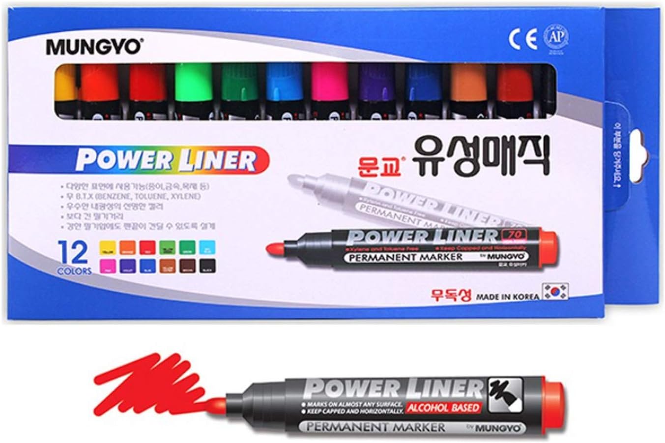 MARKER PERMANENTI - SET PZ. 12 COL.ASS.