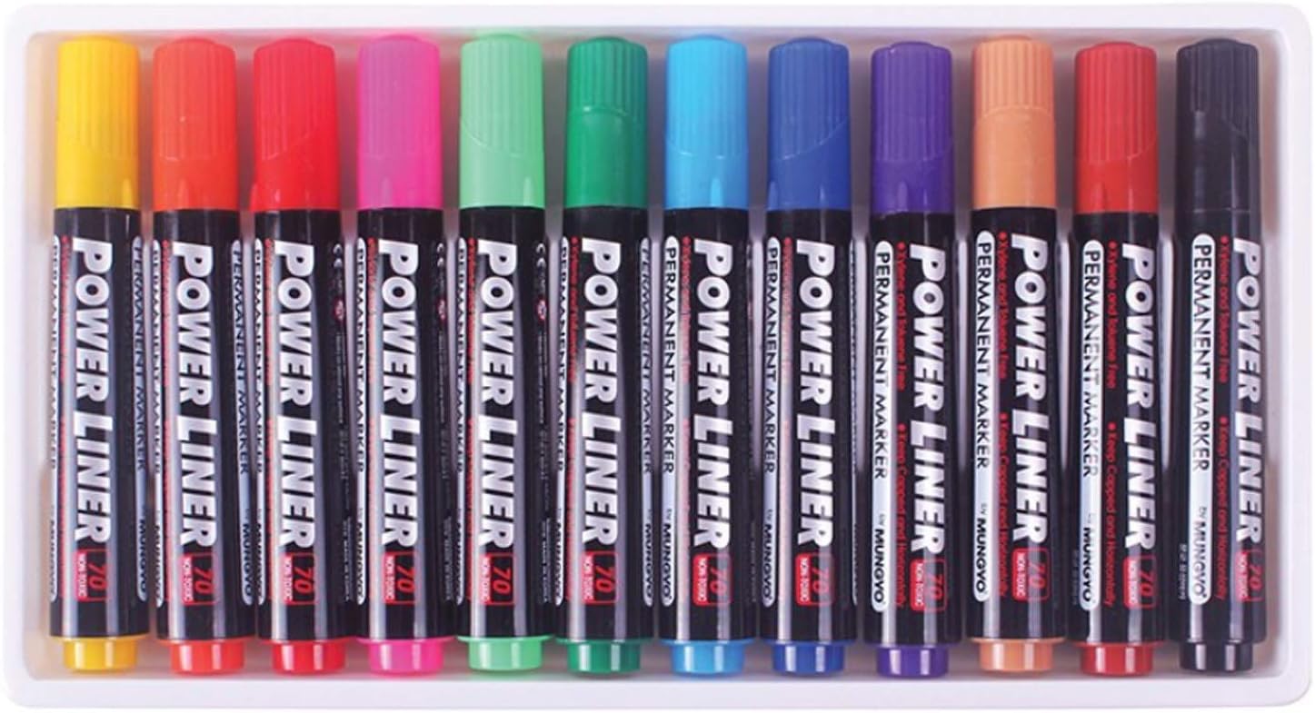MARKER PERMANENTI - SET PZ. 12 COL.ASS.