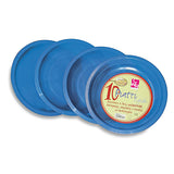 PIATTO TONDO PLASTICA CONF. 10 PZ. - BLU