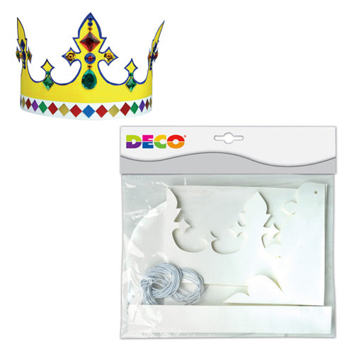 CAPPELLINI E CORONE CARTONE DA DECORARE SET PZ. 16