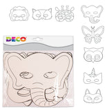 MASCHERE DA DECORARE CARTONE SET PZ. 16 ANIMALI