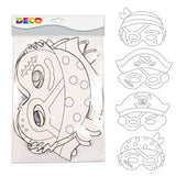 MASCHERE DA DECORARE CARTONE SET PZ. 12 PIRATI
