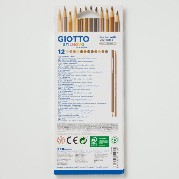 PASTELLI GIOTTO STILNOVO COLORI DELLA PELLE PZ.12