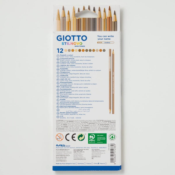 PASTELLI GIOTTO STILNOVO COLORI DELLA PELLE PZ.12