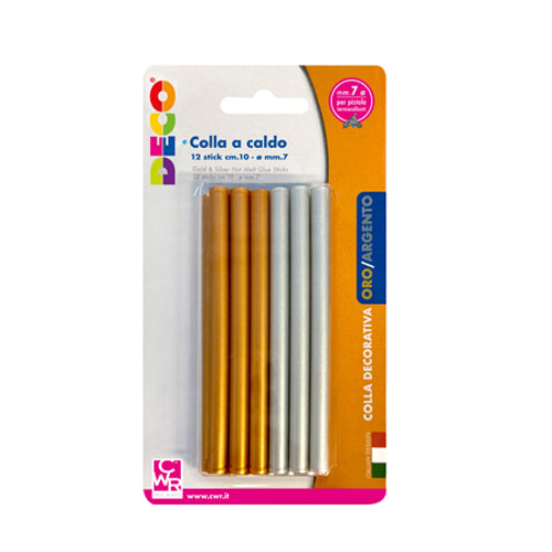 STICK COLLA A CALDO MM.7X100 - BLISTER PZ. 12 ORO/ARGENTO Immagine principale del prodotto