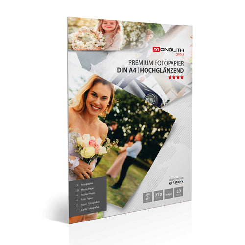 CARTA FOTOGRAFICA PREMIUM GR. 270/MQ 20 FOGLI FORMATO A4 - LUCIDI