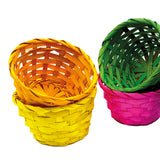 CESTINI BAMBOO  DIAM. CM. 14,5X8,5 - SET PZ. 6 - COLORI ASSORTITI