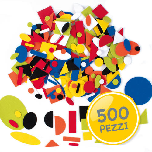 FORME GEOMETRICHE ADESIVE IN FELTRO - SET PZ. 500 Immagine secondaria del prodotto