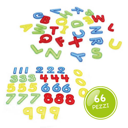 ALFABETO + NUMERI TRASPARENTI SET PZ. 66 Immagine principale del prodotto