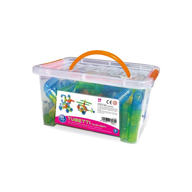 TUBETTI TRASPARENTI COLORATI - BAULETTO PZ. 58