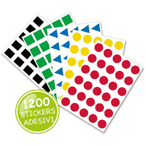 STICKERS GEOMETRICI MM. 24 - PZ. 1200 Immagine principale del prodotto