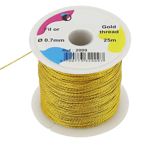CORDONCINO ORO DIAM. MM. 0,7 X 25 MT. Immagine principale del prodotto