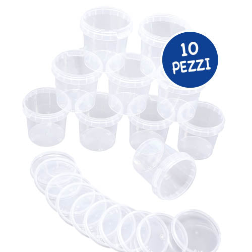 Barattoli Ml. 150 Con Coperchio A Pressione - Set 10 Pezzi
