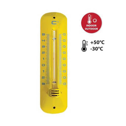 Termometro Indoor/Outdoor Di Metallo 19 Cm - Colori Assortiti Immagine principale del prodotto
