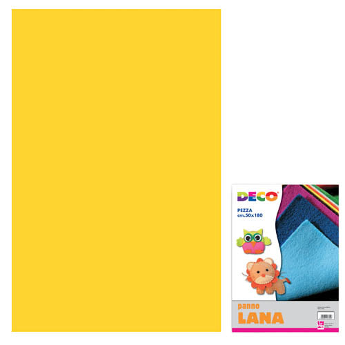 PANNO LANA - PEZZA CM. 180X50 GIALLO