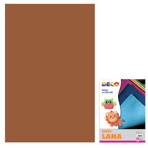 PANNO LANA - PEZZA CM. 180X50 MARRONE