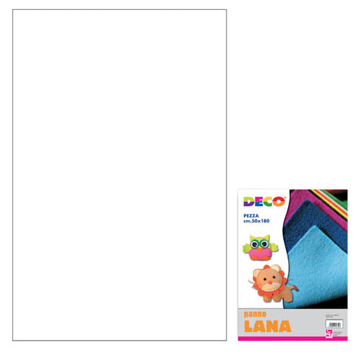 PANNO LANA - PEZZA CM. 180X50 BIANCO