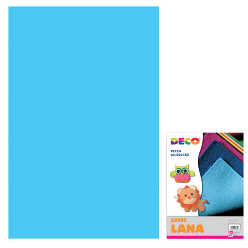 PANNO LANA - PEZZA CM. 180X50 AZZURRO Immagine principale del prodotto