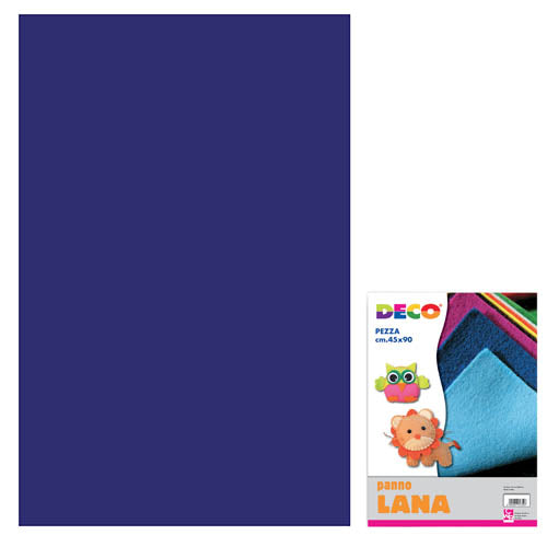 PANNO LANA - PEZZA CM. 45X90 BLU
