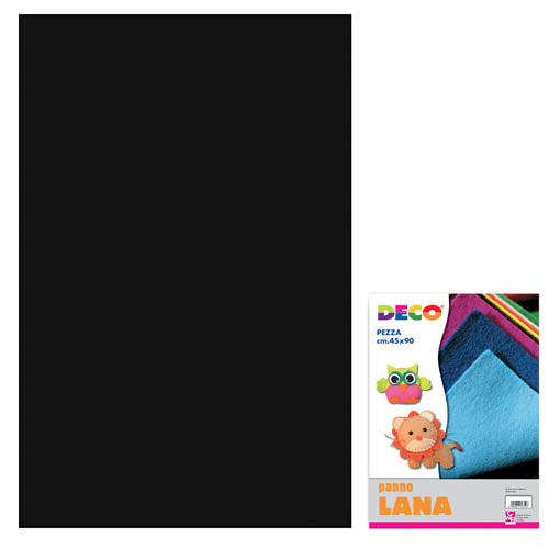 PANNO LANA - PEZZA CM. 45X90 NERO