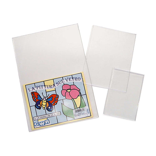 PLASTOVETRO LISCIO CM. 15X20 - CONF.5 PZ.