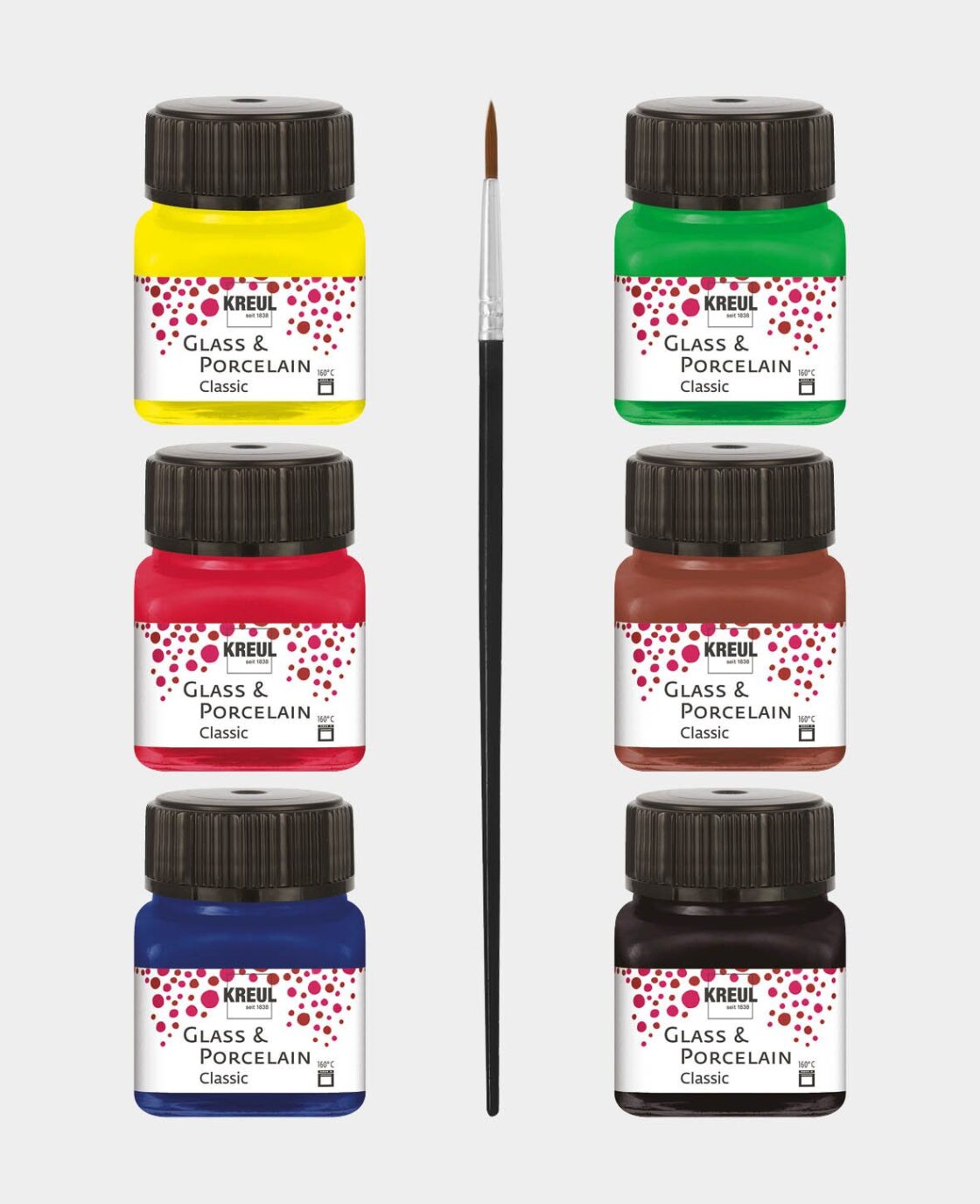 KREUL - GLASS & PORCELAIN 20 ML - SET 6  ASSORTITI