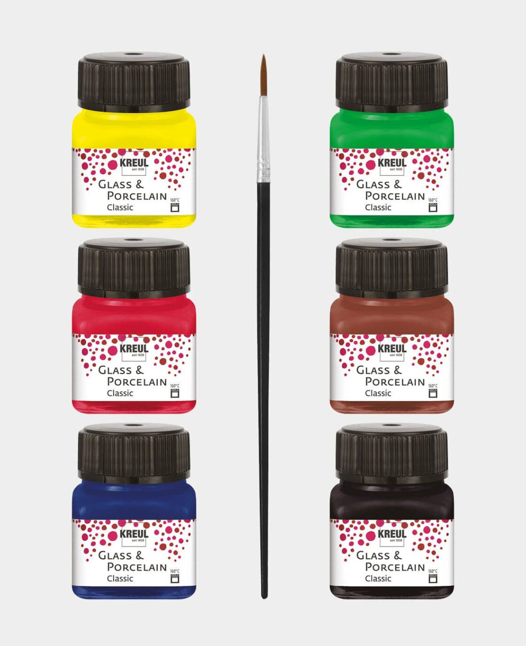 KREUL - GLASS & PORCELAIN 20 ML - SET 6  ASSORTITI