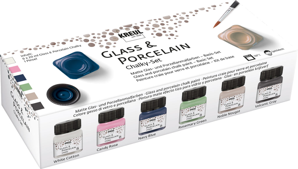KREUL - GLASS & PORCELAIN 20 ML - SET 6  ASSORTITI