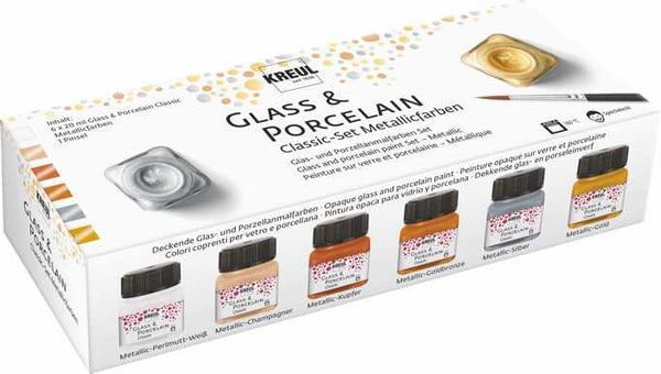 KREUL - GLASS & PORCELAIN 20 ML - SET 6  ASSORTITI