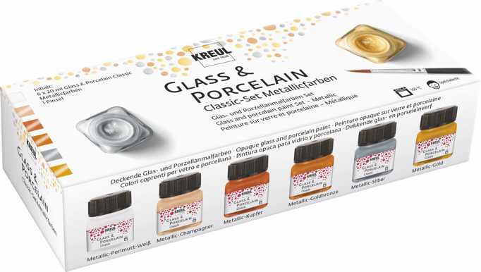 KREUL - GLASS & PORCELAIN 20 ML - SET 6  ASSORTITI