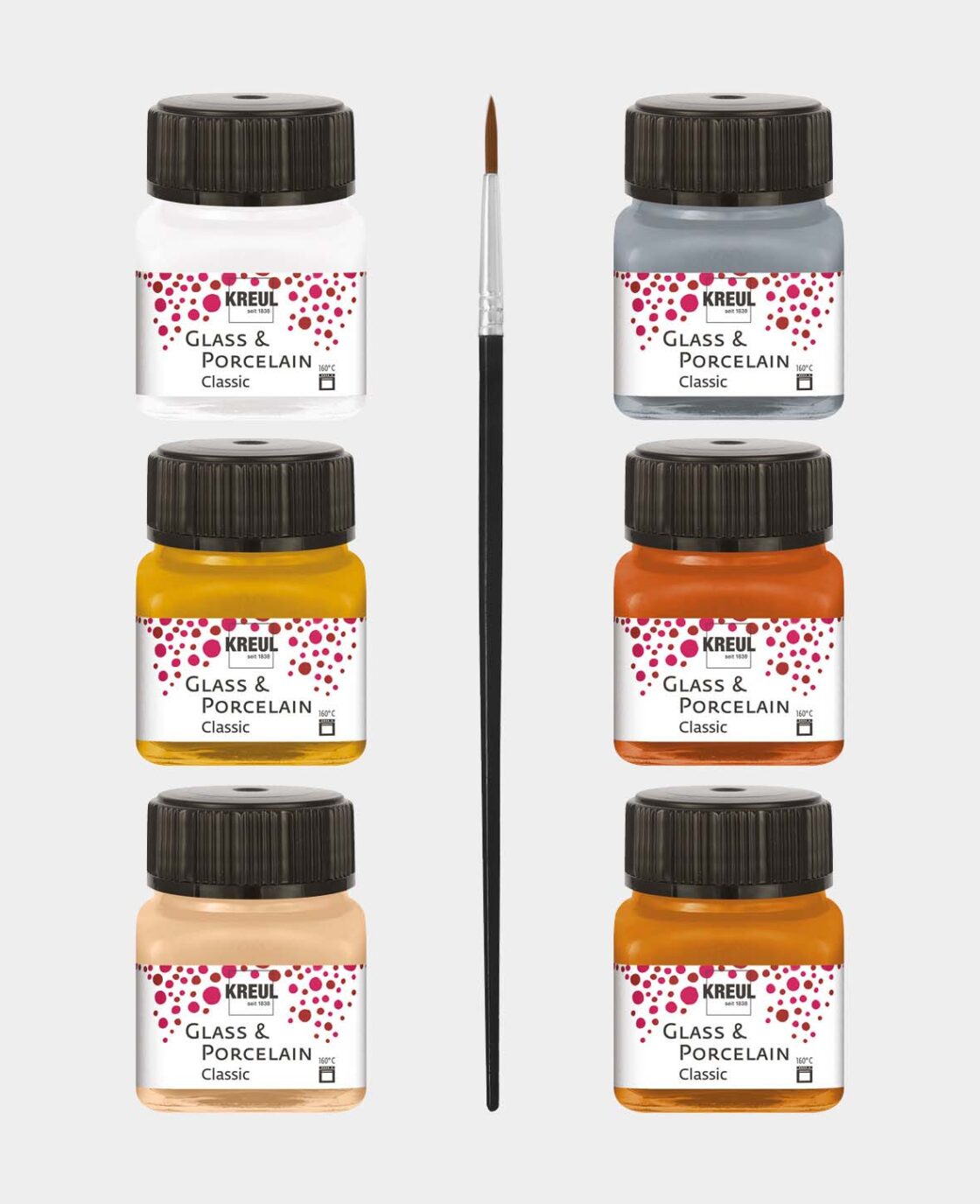 KREUL - GLASS & PORCELAIN 20 ML - SET 6  ASSORTITI
