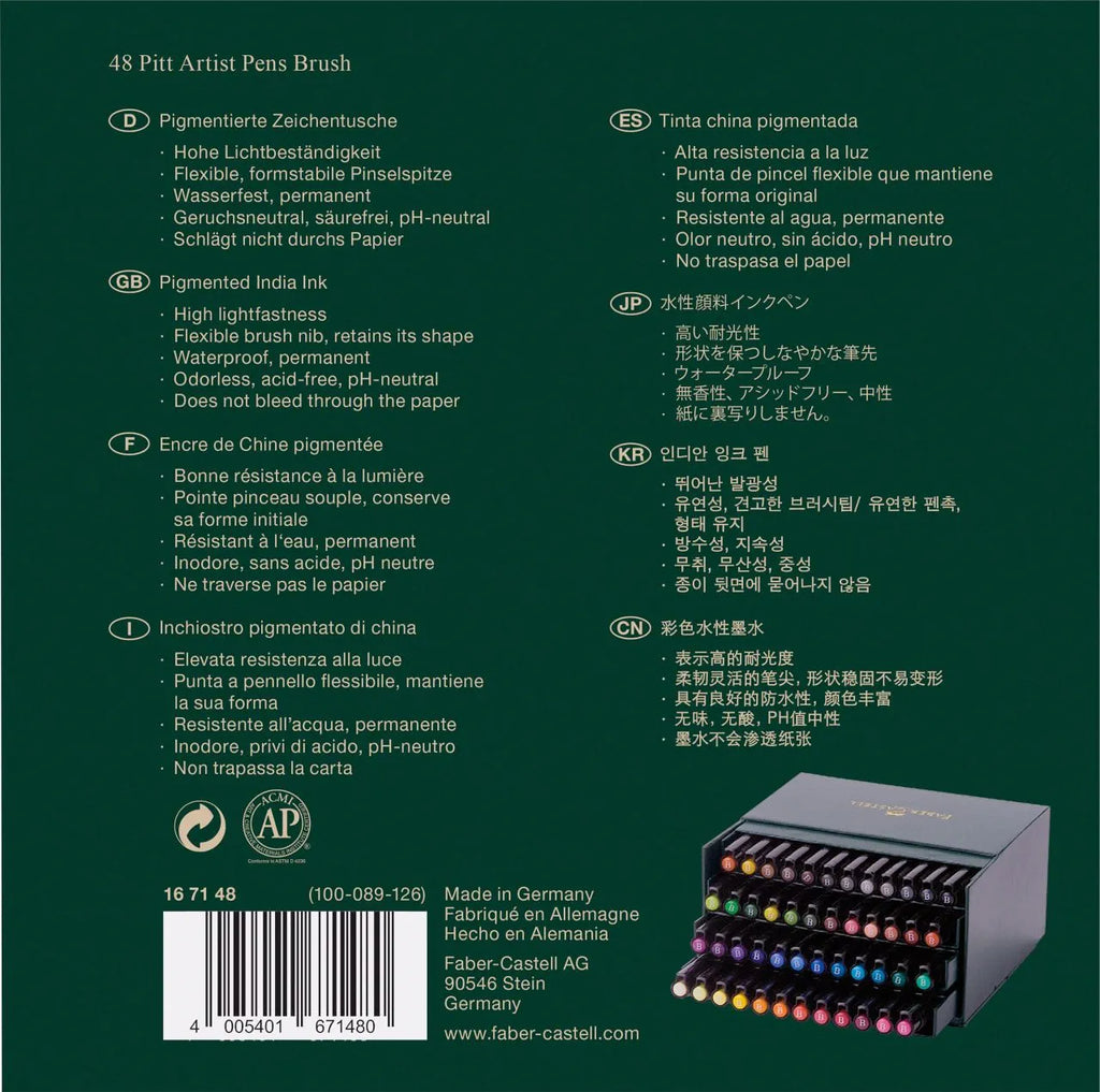 PITT ARTIST PEN BRUSH FABER CASTELL/48