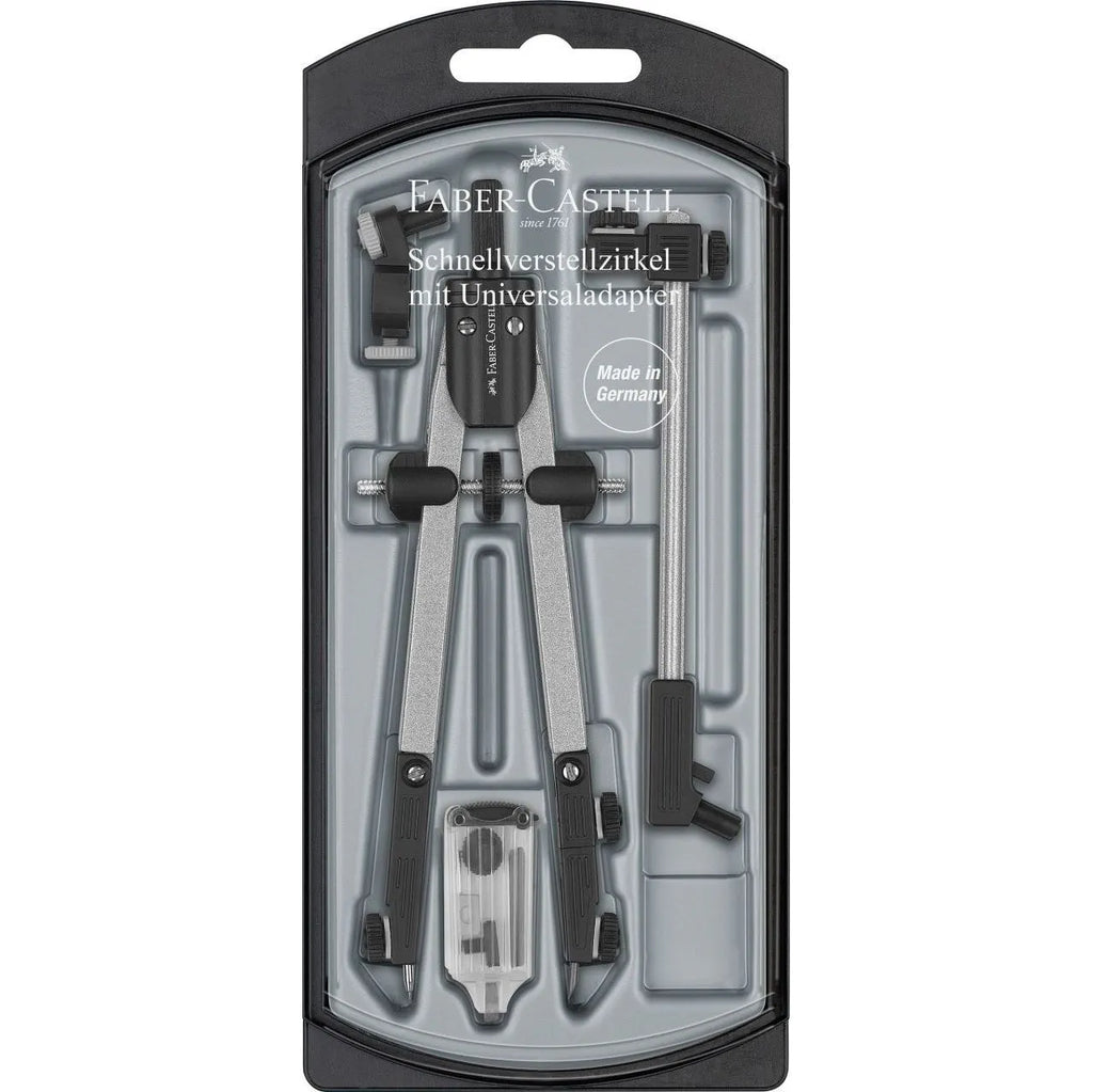COMPASSO BALAU. FABER CASTELL REG.RAP. DA 3,5MM C/ACCESSORI