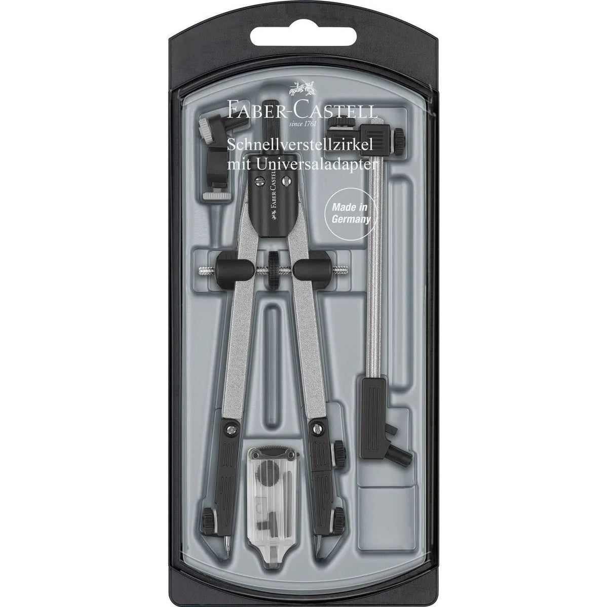COMPASSO BALAU. FABER CASTELL REG.RAP. DA 3,5MM C/ACCESSORI