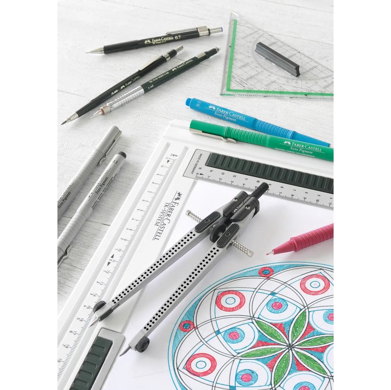 COMPASSO BALUSTRONE GRIP FABER CASTELL SILVER