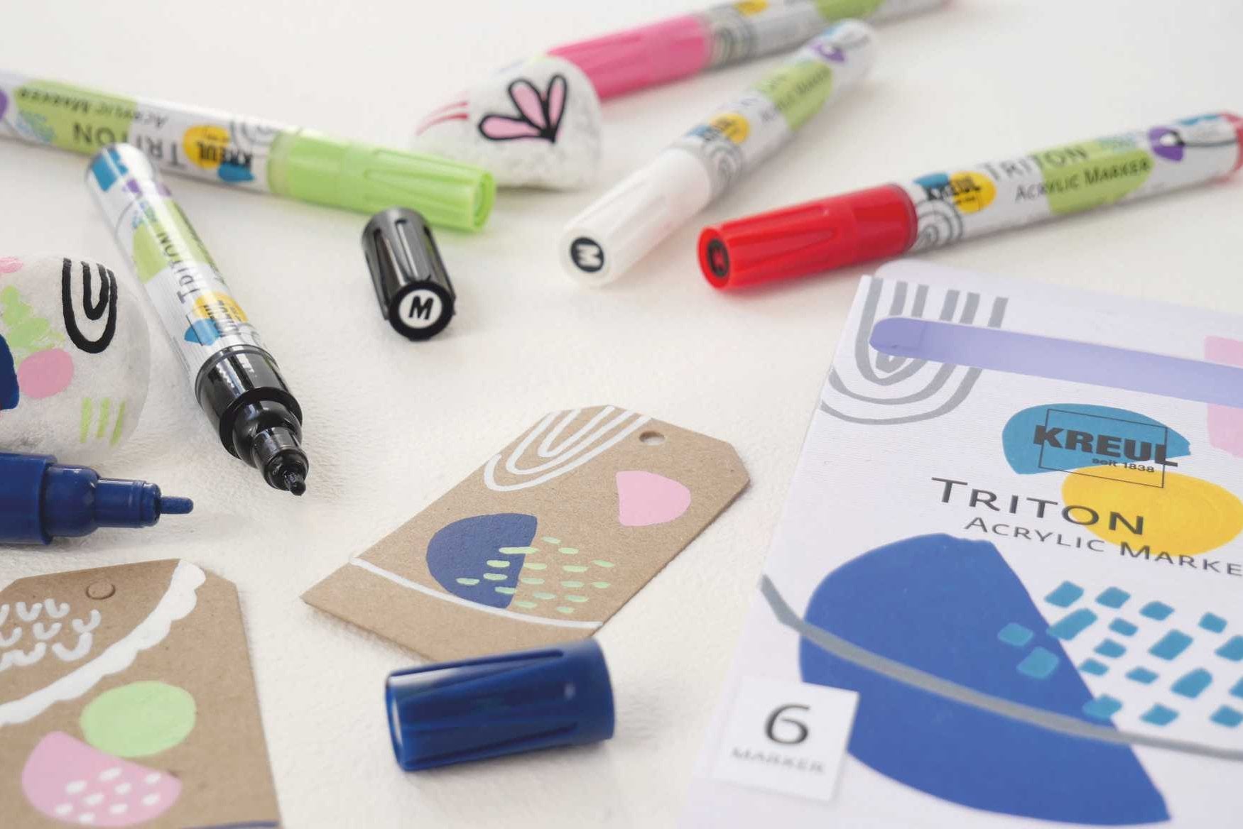 KREUL - TRITON ACRYLIC MARKER MEDIUM - SET 6 ASSORTITI